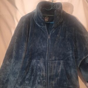 Champion Dark Blue Fuzzy Polyester Jacket